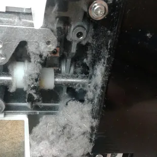 Before: Loaded with lint &amp; thread, not going work very well :(