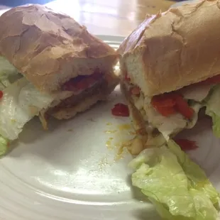 Sausage sandwich. The iceberg lettuce was disappointing