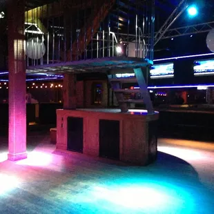 Main dance stage w/ the &apos;cage&apos;