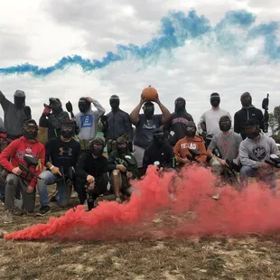 Awesome smoke grenade photo opportunity for our group!!