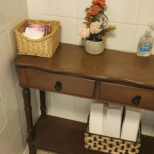 Yayy for feminine products in the unisex restroom.