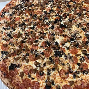 olives and pepperoni