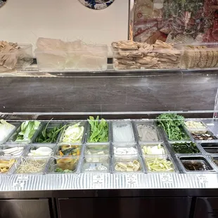 Vegetable and noodle options