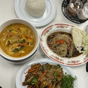 Dinner spread