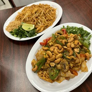 Pad Kee Mao and Pad Thai