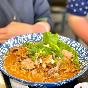 Beef satay noodles