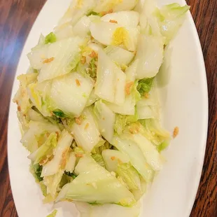 vegetable with small dry shrimps