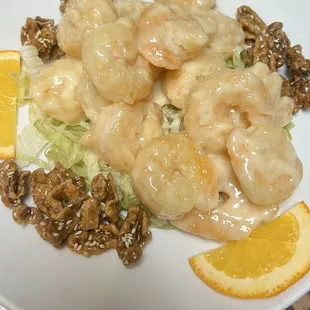 Honey walnut prawns