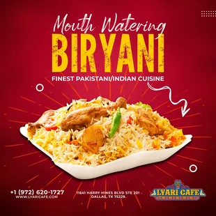 a plate of biryan