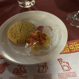 Almond and fortune cookie