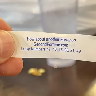 how about another fortune?