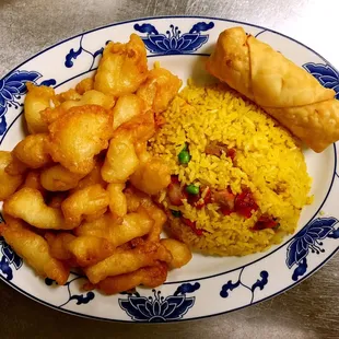 a plate of fried food