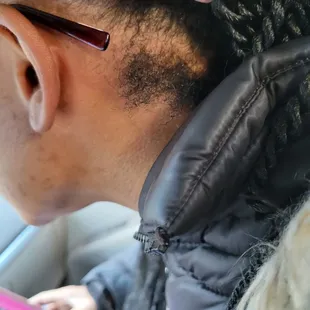 Back of hair wasn't finished.