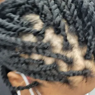 Hair already coming un done.