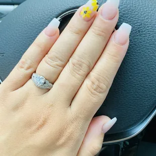 Another beautiful Ombre set with a flower design.  Summer ready!