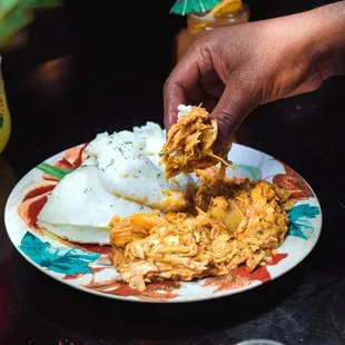 Nsima with curry chicken