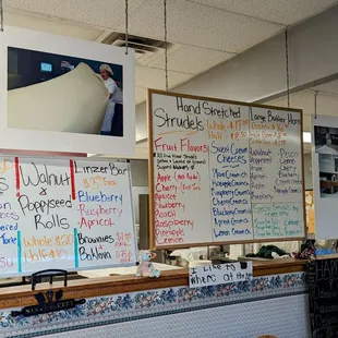 the menus