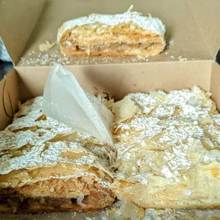 two pastries in a box