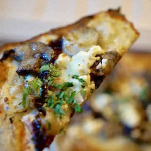 Mushroom Goat Cheese Flatbread