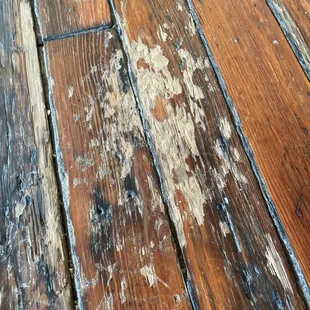 Neglected wood floor that'll put splinters in your feet