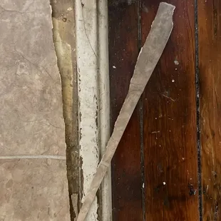 Shoddy bathroom flooring