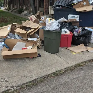 Multiple instances of garbage piling up