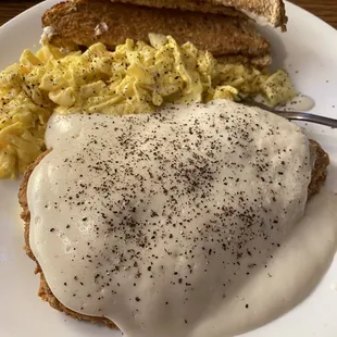 Country Fried Steak and Eggs