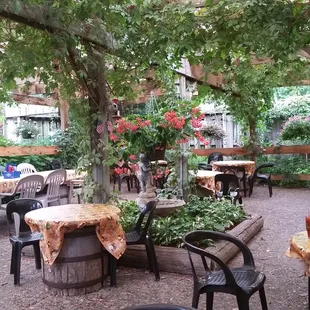 The patio at L&amp;M.