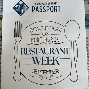 It was on this weeks restaurant week -