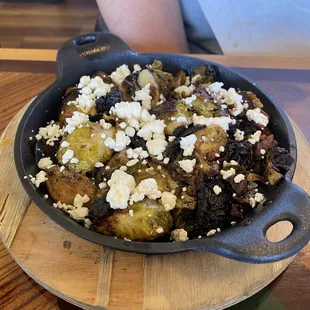 Brussels sprouts with feta and balsamic vinaigrette