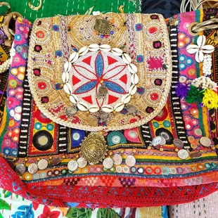 Handmade Library Bag. Every bead is needlepoint set. Incredible.