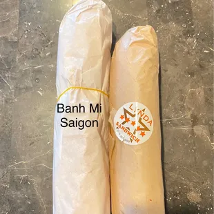 Banh Mi Saigon vs Lynda Sandwich: both Grilled Pork Sandwich