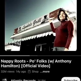As seen in the official music video for "Po' Folks" by Nappy Roots. The song peaked at #21 of Billboard's Hot 100 in 2002.