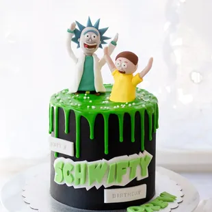 Rick and Morty Custom Birthday Cake by Lyndsay&apos;s Cakery in San Diego, CA