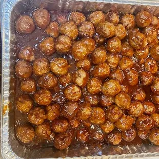 Pan of Meatballs