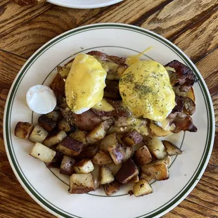Meat lovers Eggs Benedict