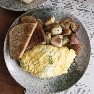 Fresh Spinach and Mushroom Omelette