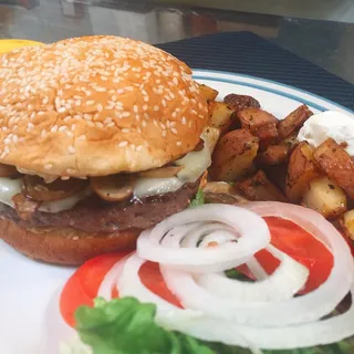 Mushroom Cheese Burger
