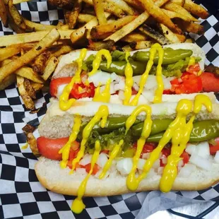 Saturday's Special - 2 Vienna Beef Dogs with fries $5