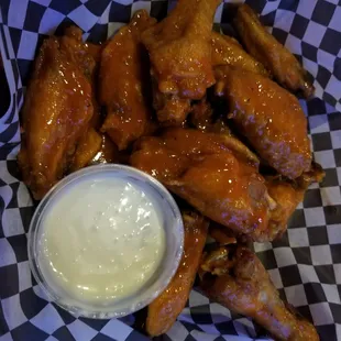 Buffalo Style Wings with Blue Cheese