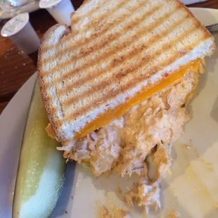 Half of tuna melt on white $6.95