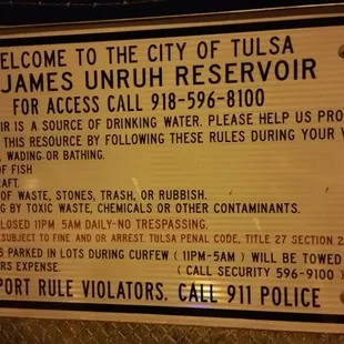 Posted Rules For The Park