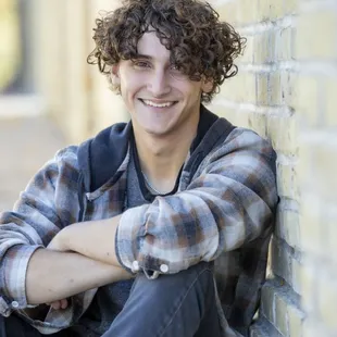 Senior pictures in Downtown Chaska, MN