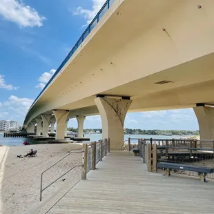 Walkway to and from parking lot