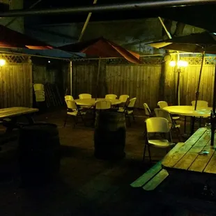 Outside section at night
