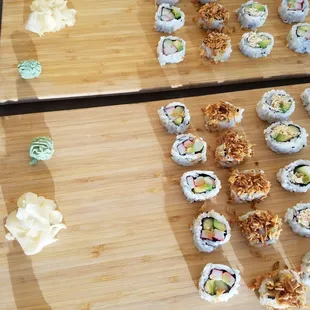 Passed sushi on the beach!