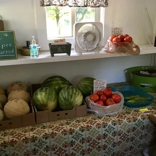 Melons smelled delicious.