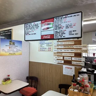 Menu board