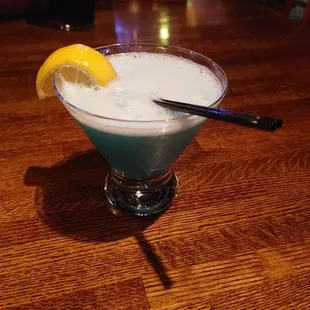 Deep blue sea martini