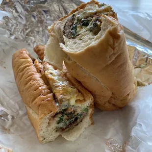 Sausage/spinach, egg and cheese